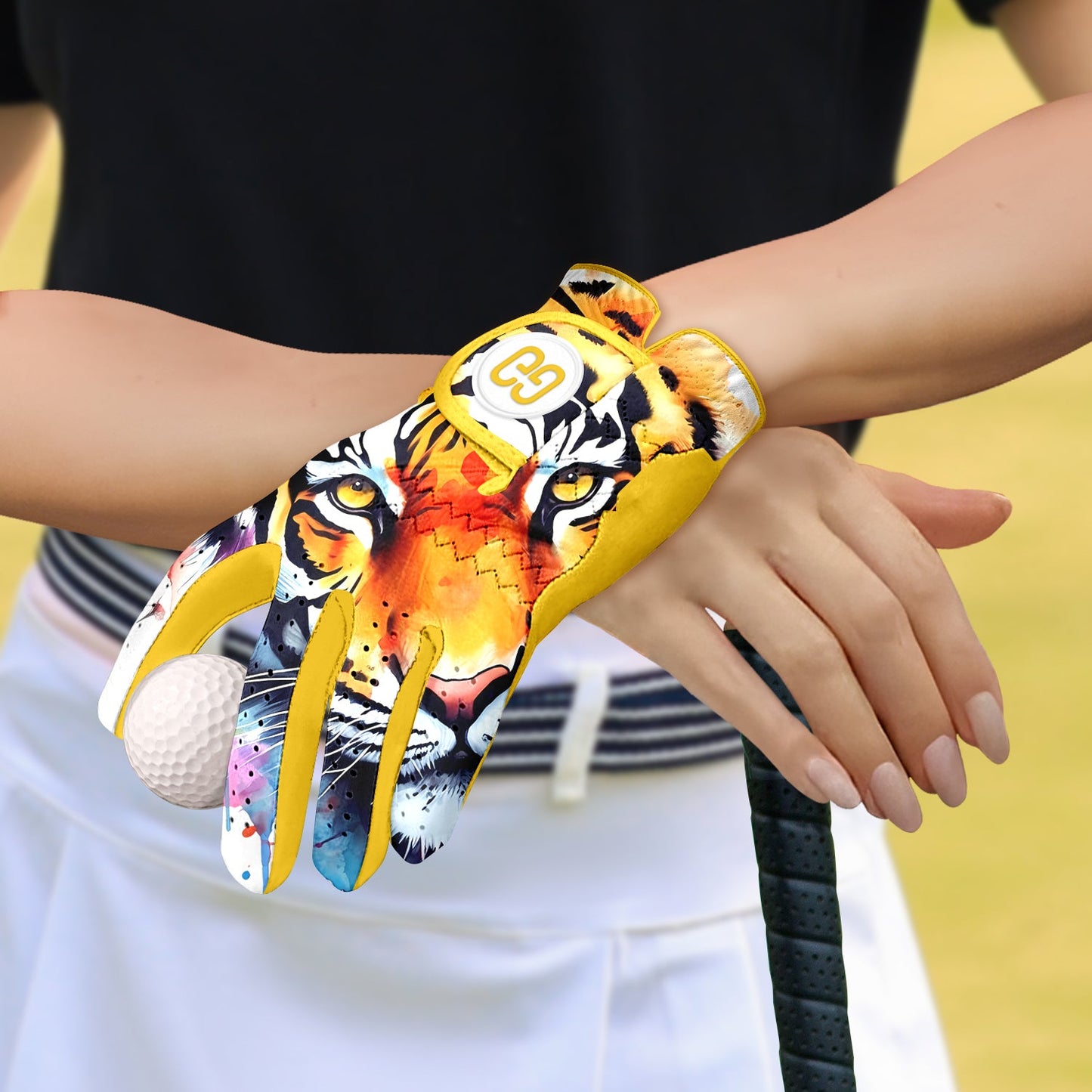 Watercolor Tiger Golf Glove