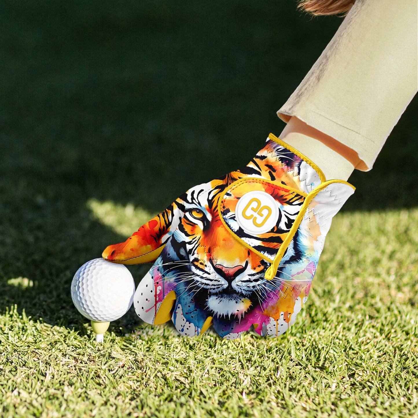 Watercolor Tiger Golf Glove