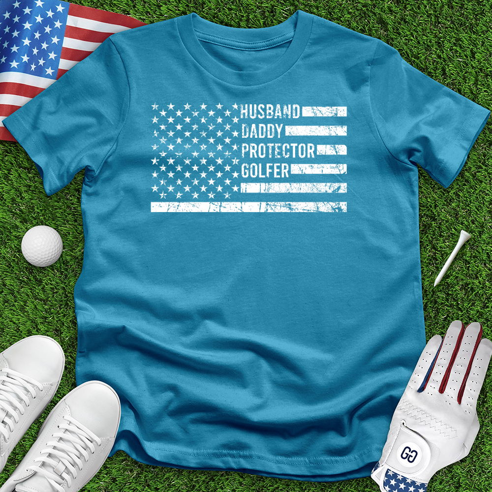 USA Husband Golfer Tee