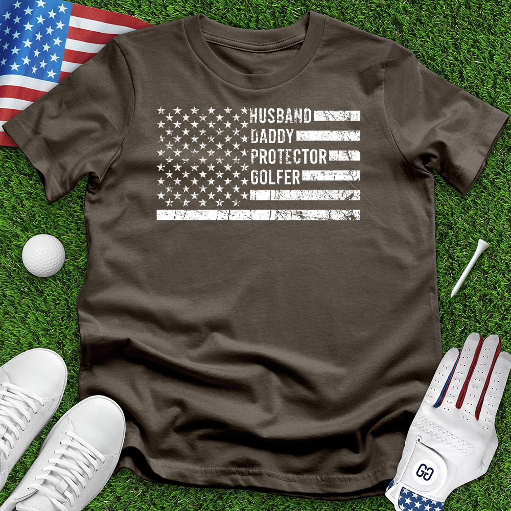 USA Husband Golfer Tee