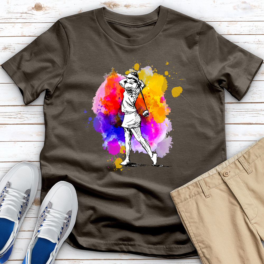 Watercolor Female Golfer Tee