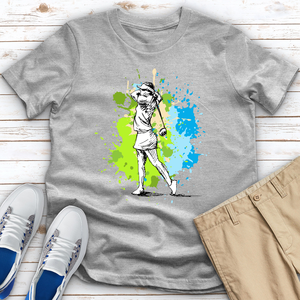 Female Golfer 4 Tee