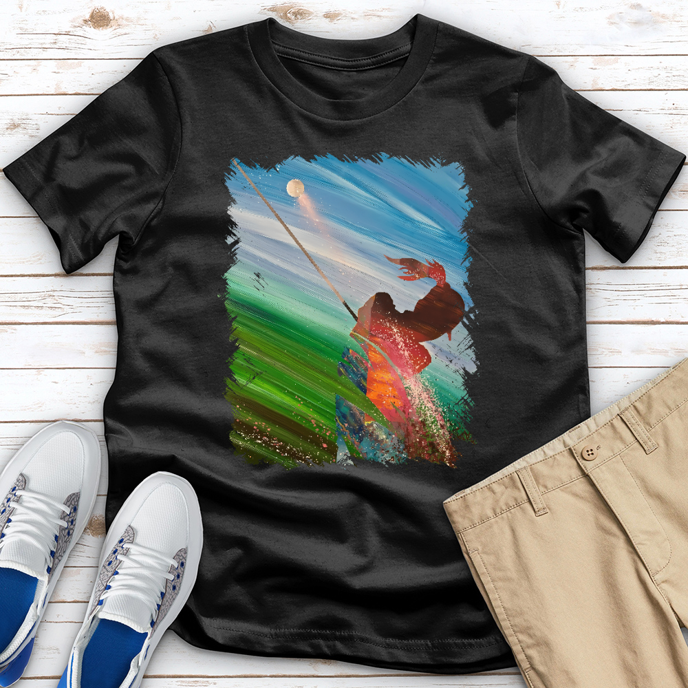 Female Golfer Oil Painting Tee