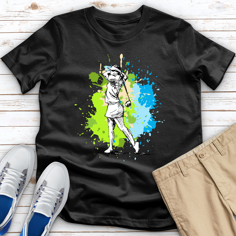 Female Golfer 4 Tee