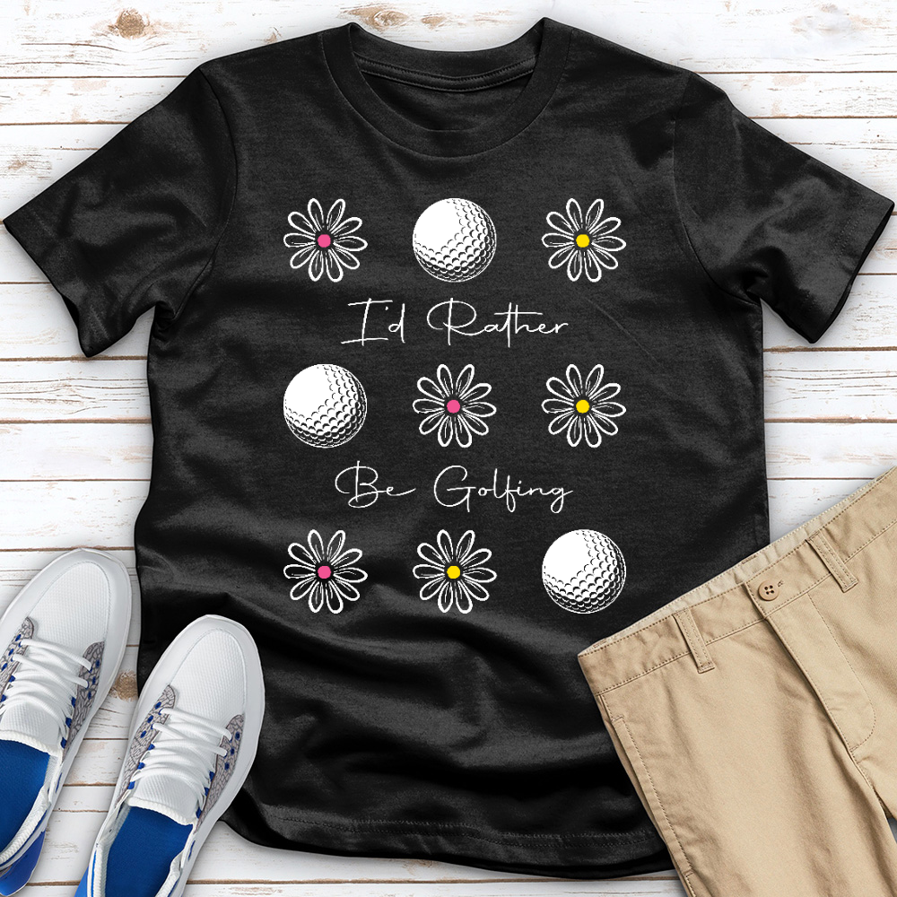 I'd Rather Be Golfing 01 Heathered Tee