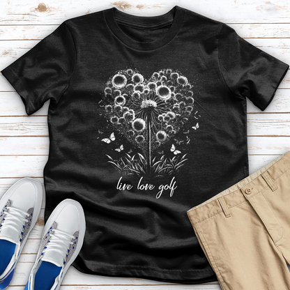 Love Dandelion Heart Heathered Tee