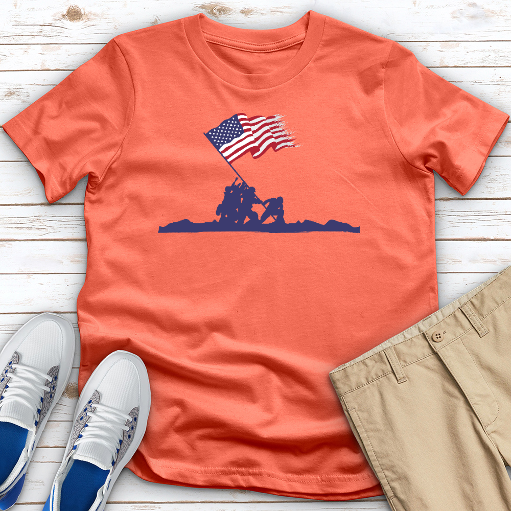 Soldiers Raising Flag Tee