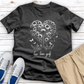 Love Dandelion Heart Heathered Tee