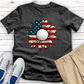 USA Flower To Golf Ball Heathered Tee