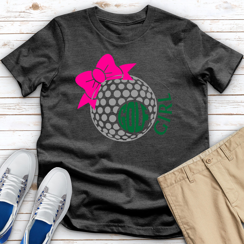 Golf Girl Bow Heathered Tee