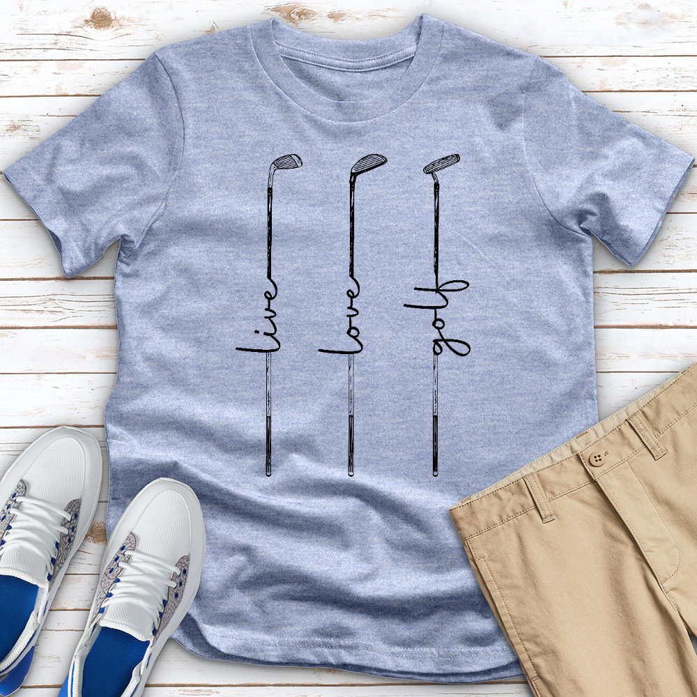 Live Love Golf 03 Heathered Tee