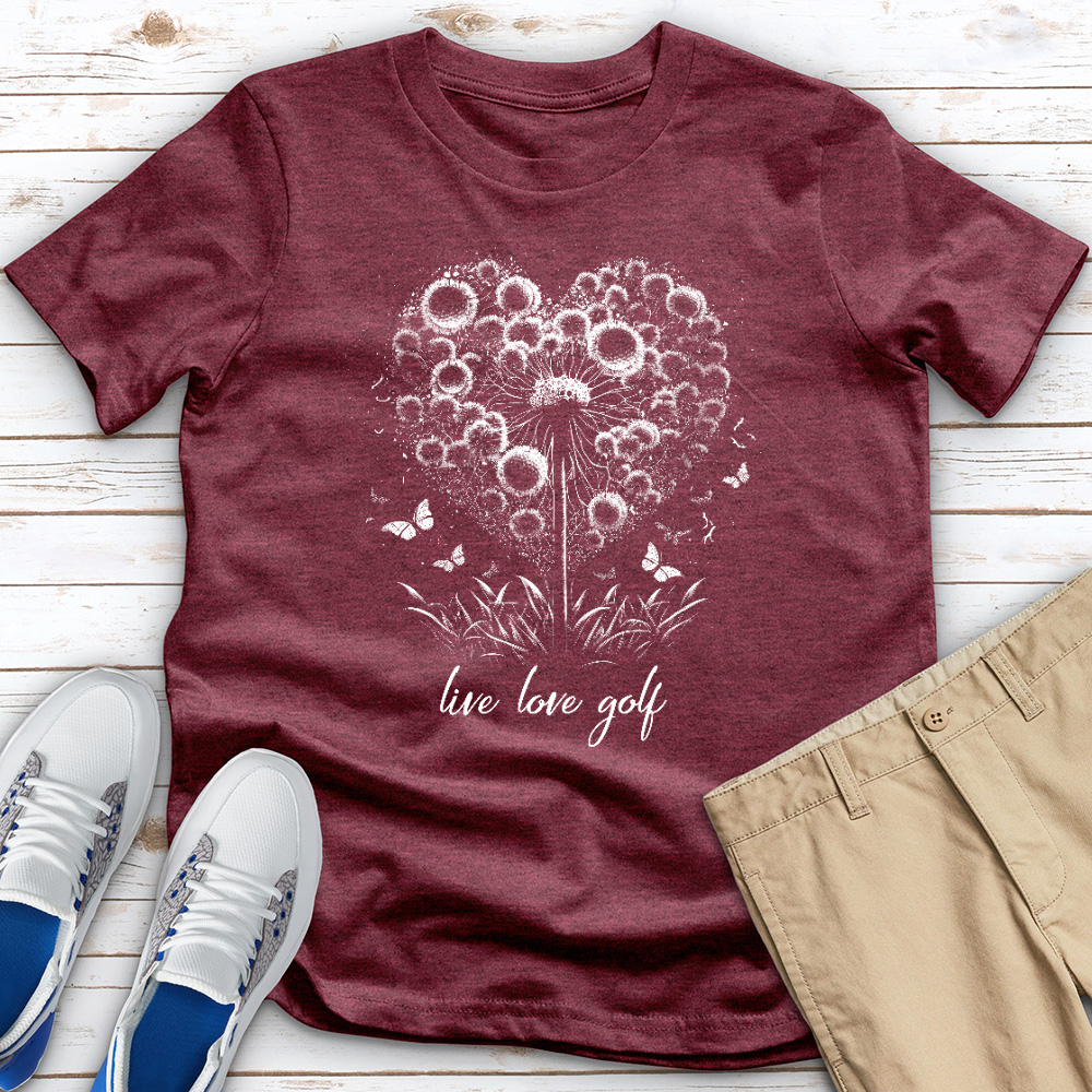 Love Dandelion Heart Heathered Tee