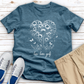 Love Dandelion Heart Heathered Tee