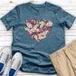 Floral Heart Golf Heathered Tee