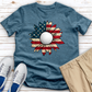 USA Flower To Golf Ball Heathered Tee