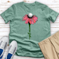 Golf Mom Flower Heathered Tee