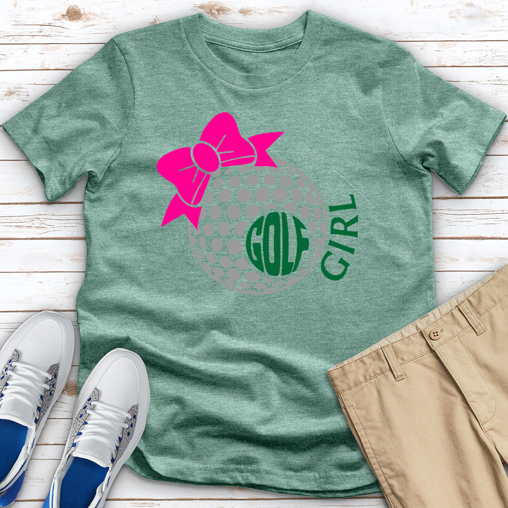 Golf Girl Bow Heathered Tee