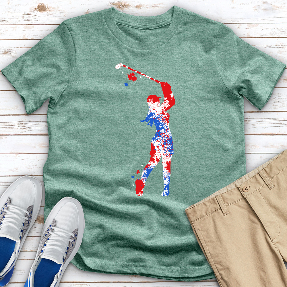 Change to Female Golfer Heathered Tee