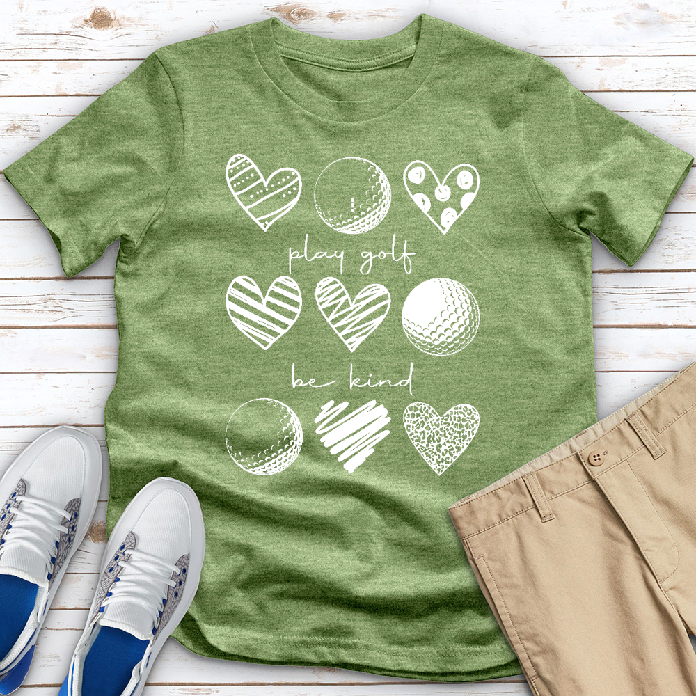 Play Golf Be Kind Heathered Tee