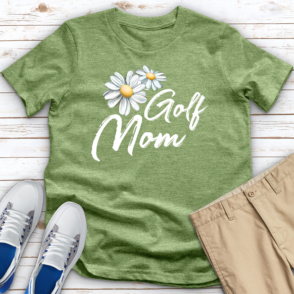 Golf Mom Daisy Hetahered Tee