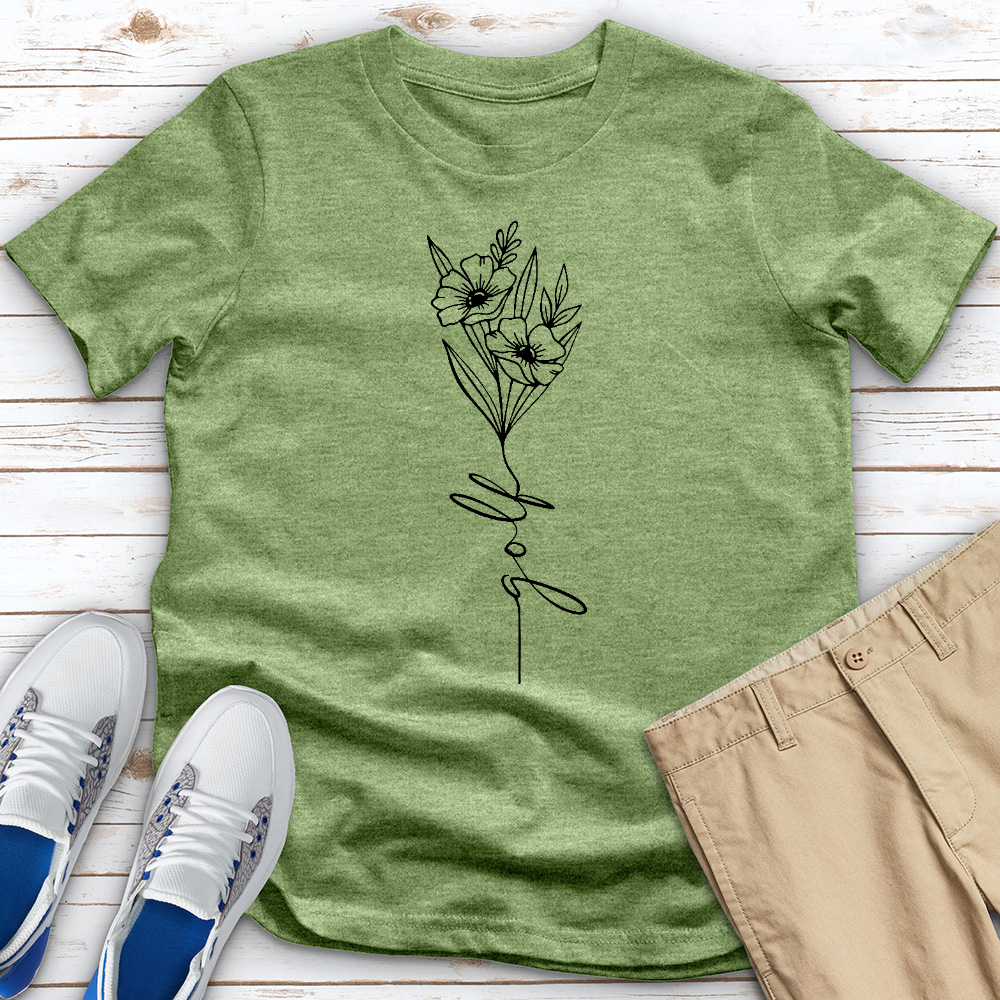 Golf Flower Heathered Tee