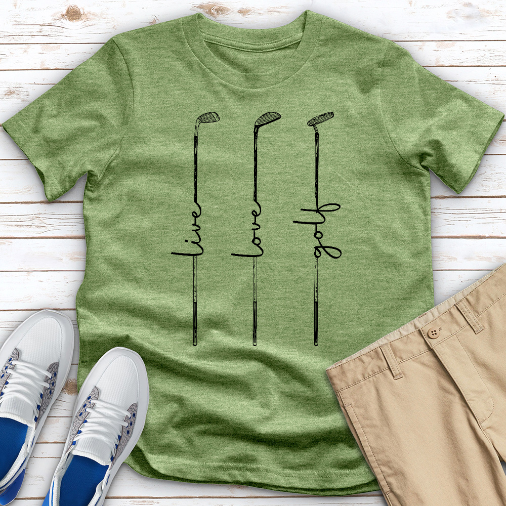 Live Love Golf 03 Heathered Tee