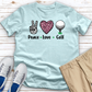 Peace Love Golf Heathered Tee