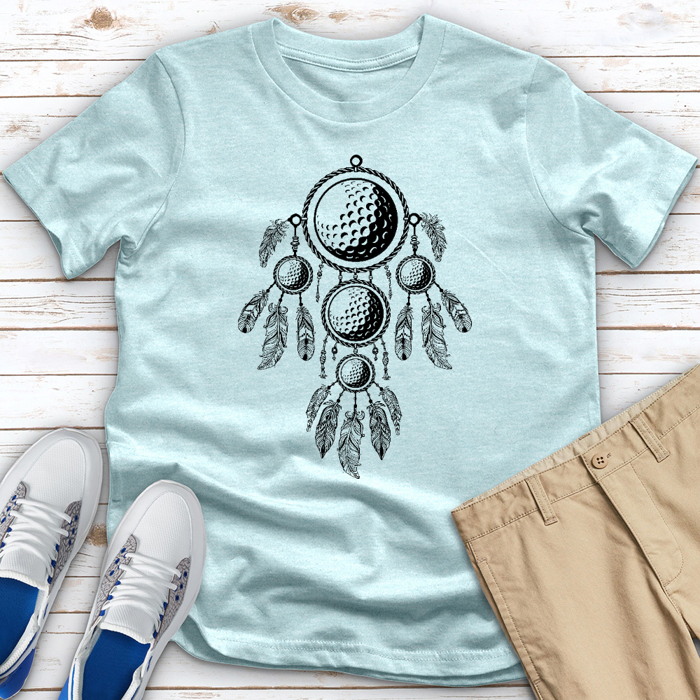 Golf Ball Dreamcatcher 01 Heathered Tee