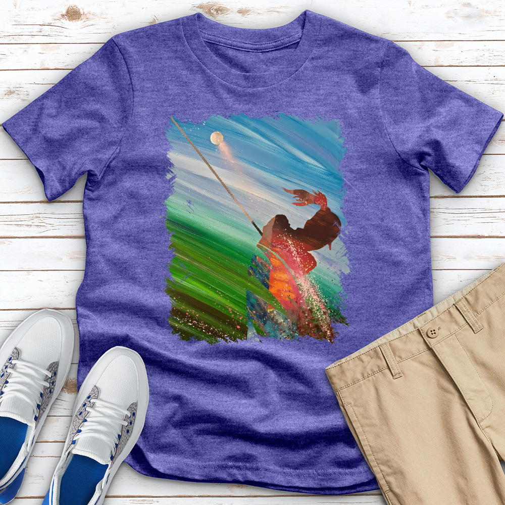 Female Golfer Oli Painting Heathered Tee