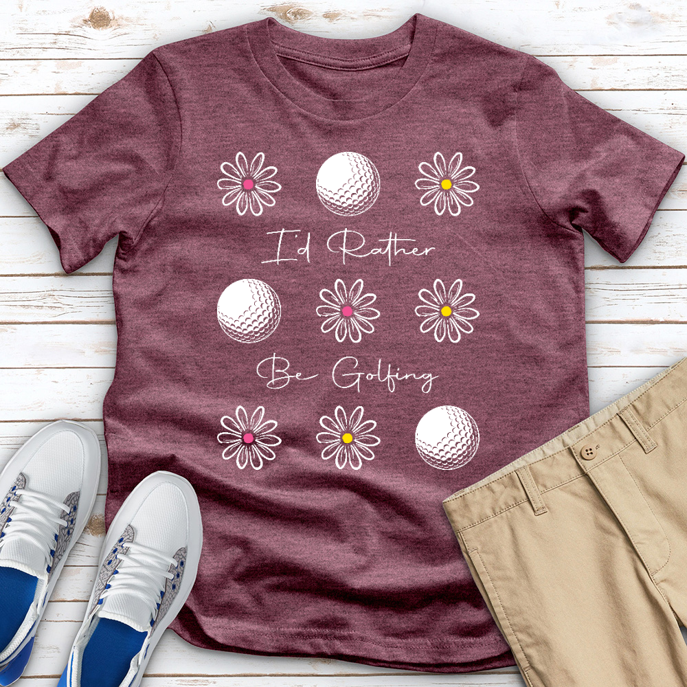 I'd Rather Be Golfing 01 Heathered Tee