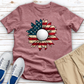 USA Flower To Golf Ball Heathered Tee