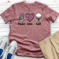 Peace Love Golf Heathered Tee