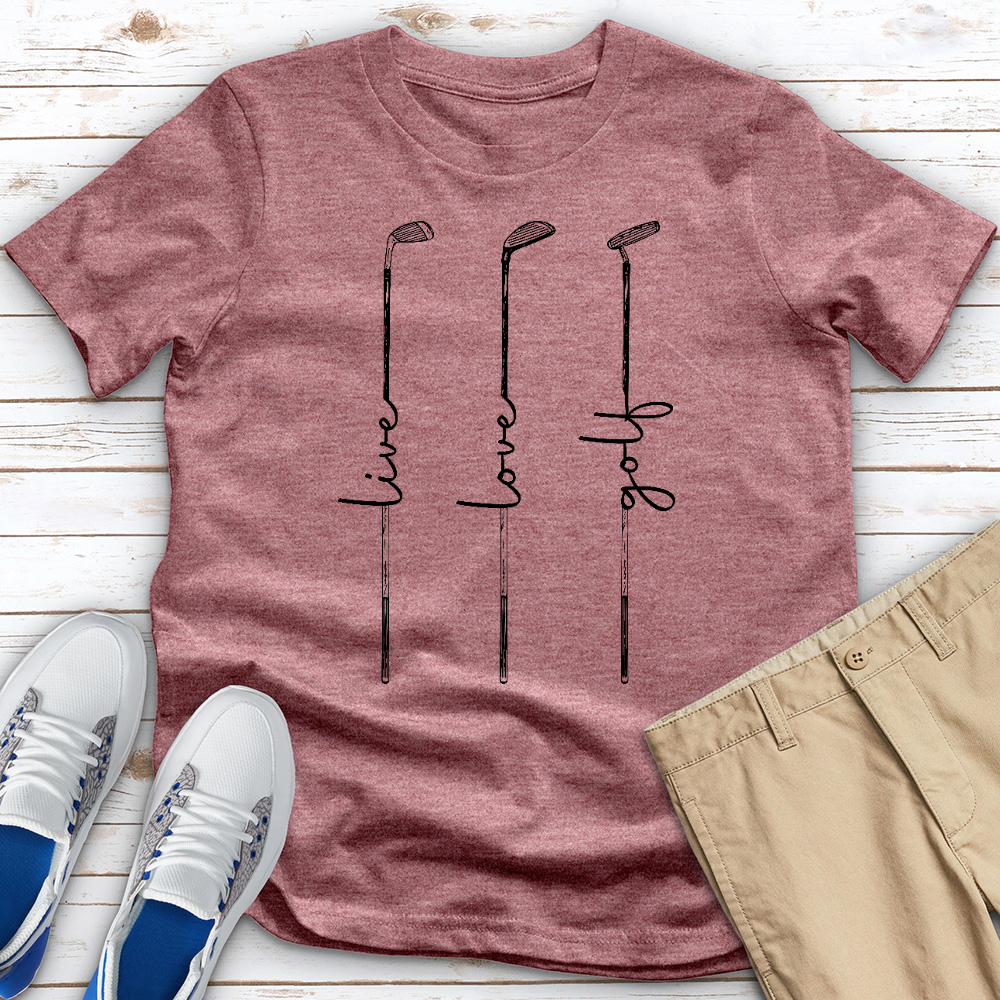 Live Love Golf 03 Heathered Tee