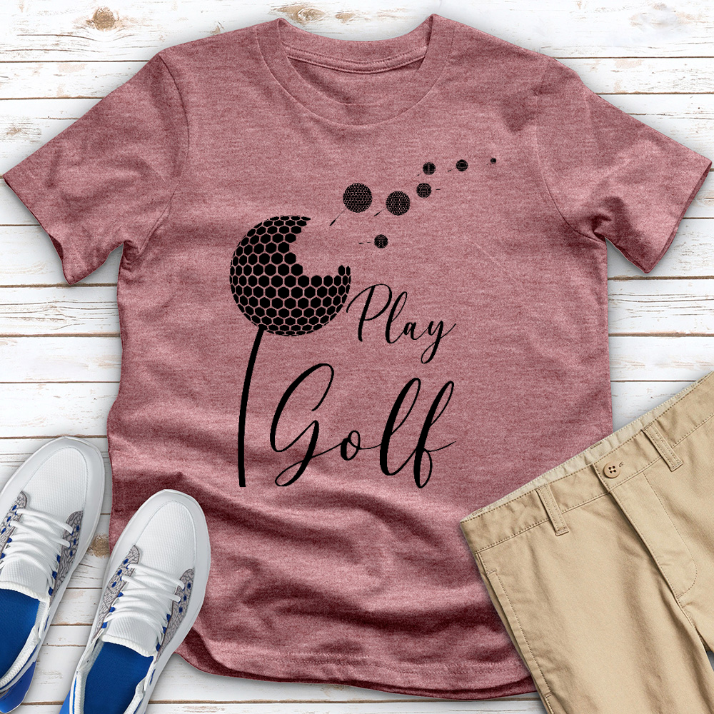 Play Golf 02 Heathered Tee