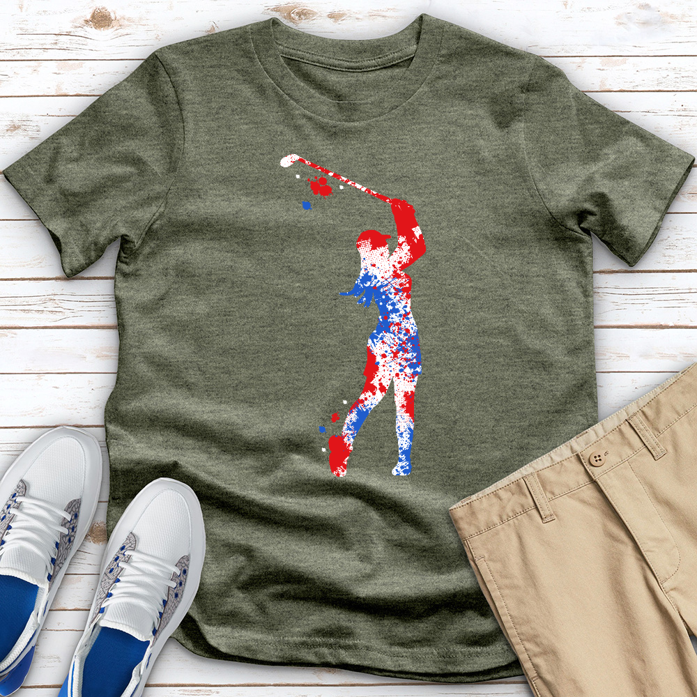 Change to Female Golfer Heathered Tee