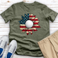 USA Flower To Golf Ball Heathered Tee