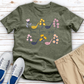 Gold Babe Flowered Heathered Jersey Tee