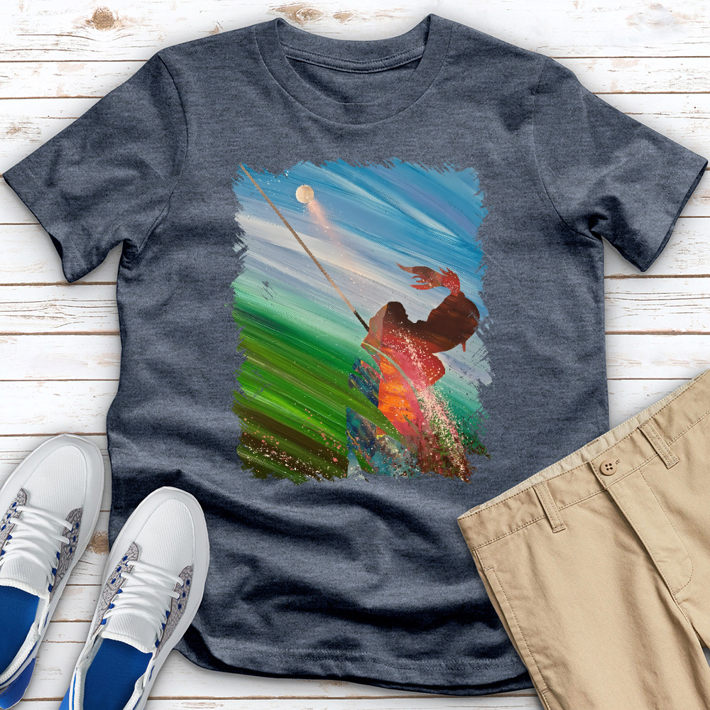 Female Golfer Oli Painting Heathered Tee