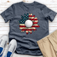 USA Flower To Golf Ball Heathered Tee