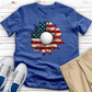 USA Flower To Golf Ball Heathered Tee