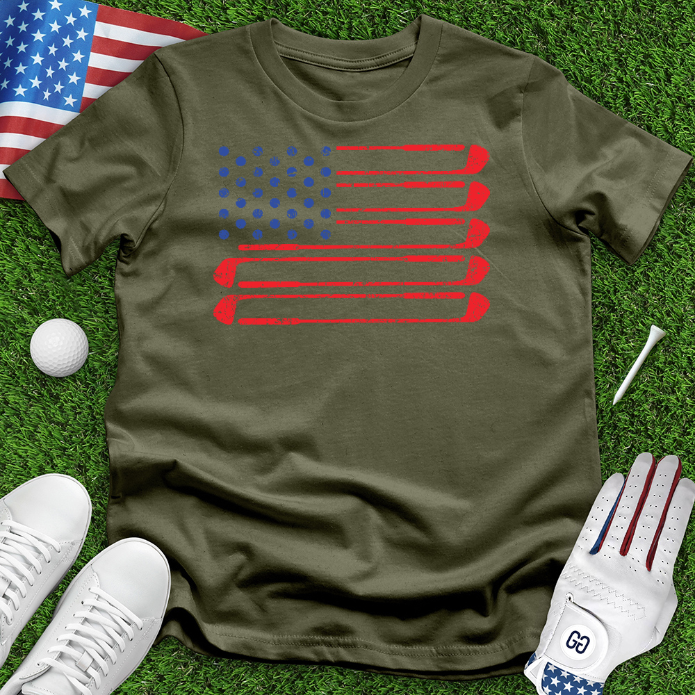 USA Flag Clubs Tee