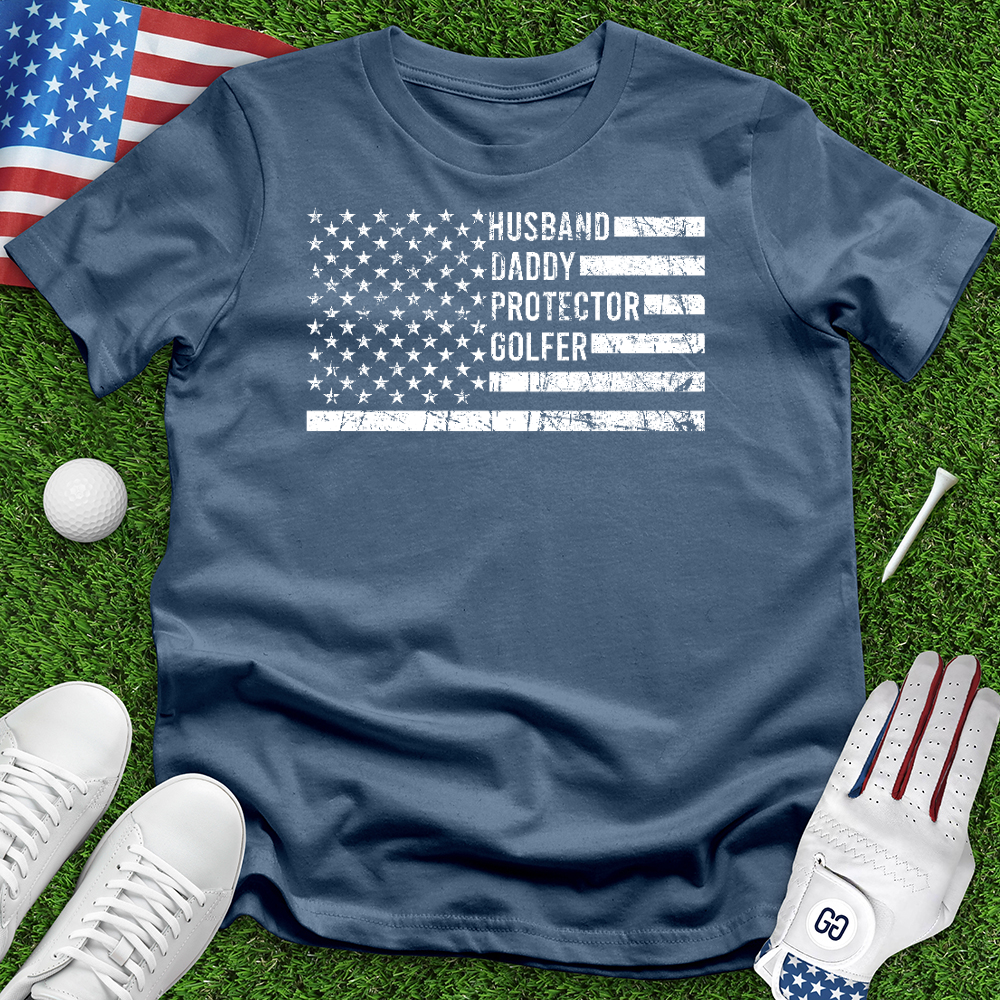 USA Husband Golfer Tee