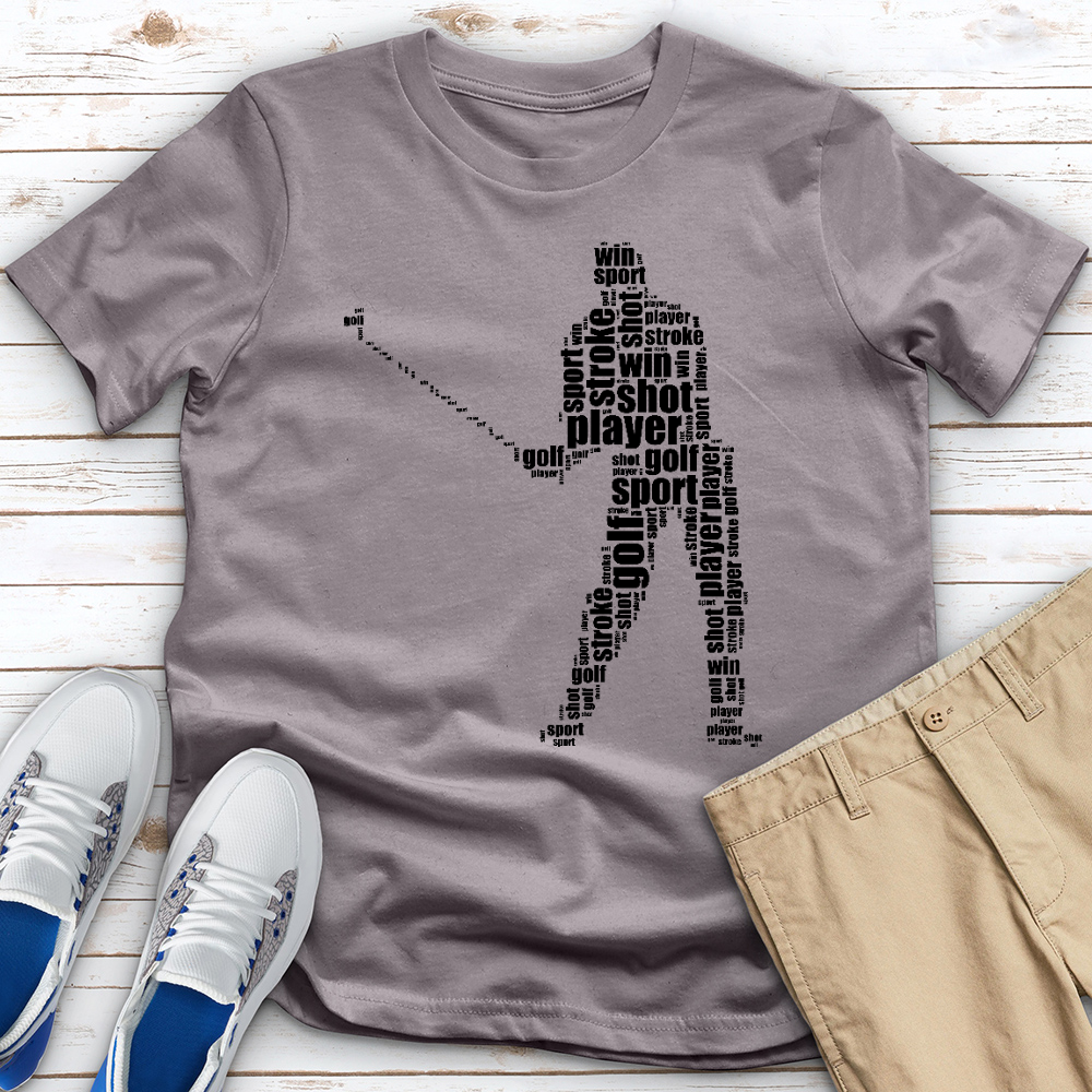 Typography Golf Black Tee