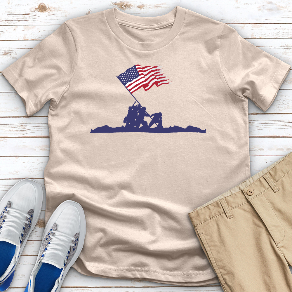 Soldiers Raising Flag Tee