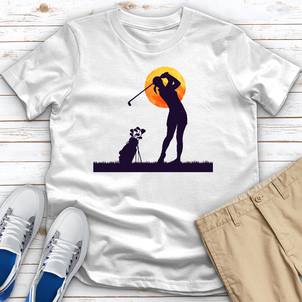 Female Golfer 3 Tee