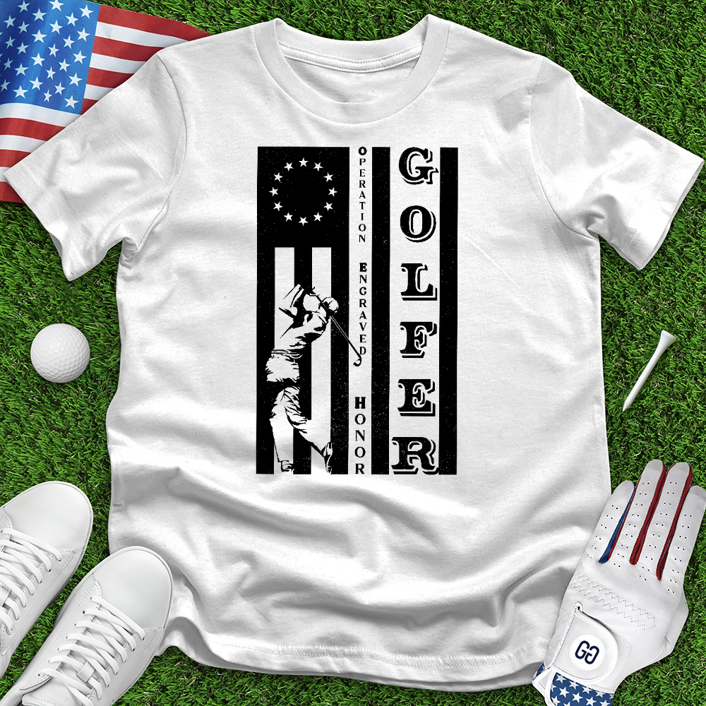 Golfer Flag Tee