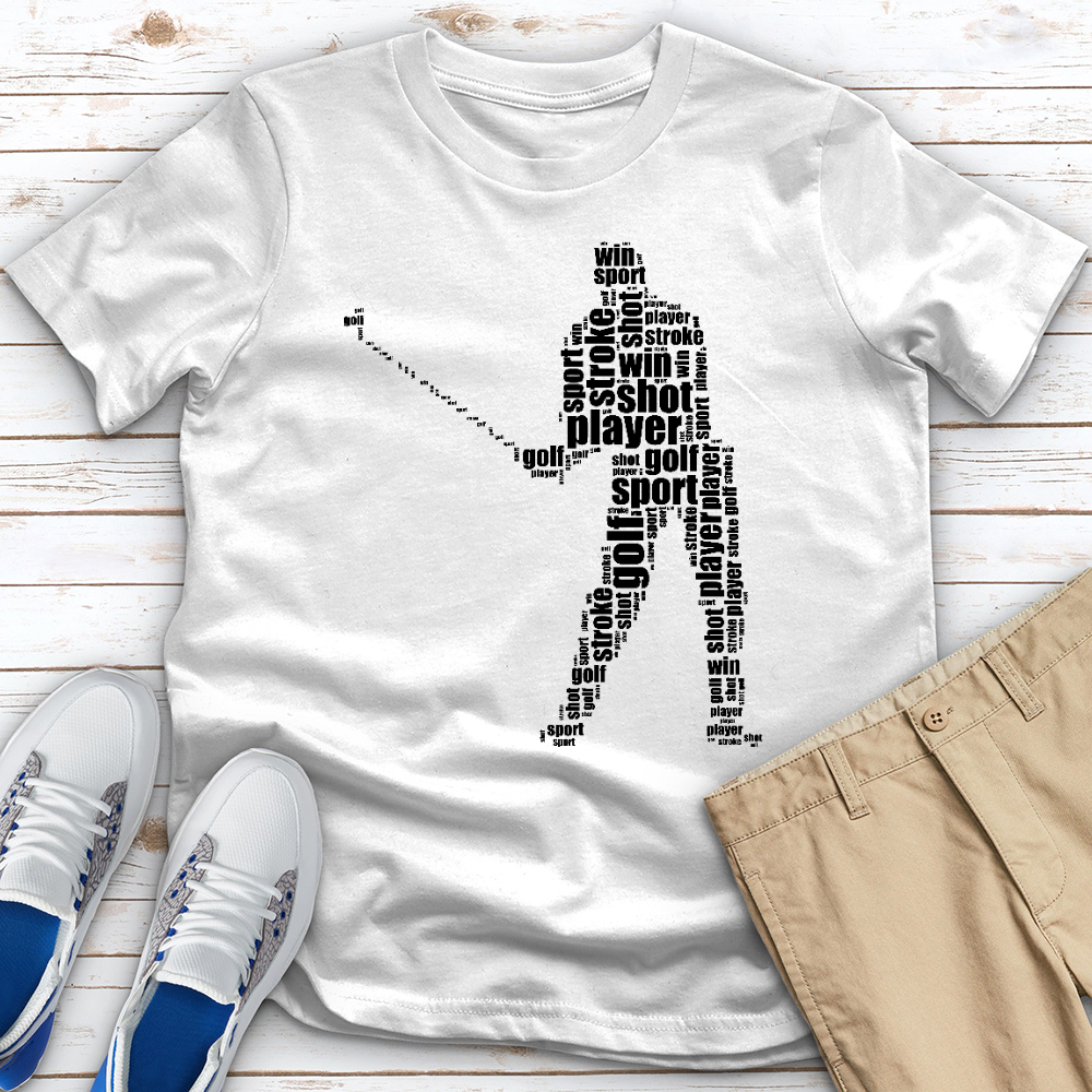 Typography Golf Black Tee